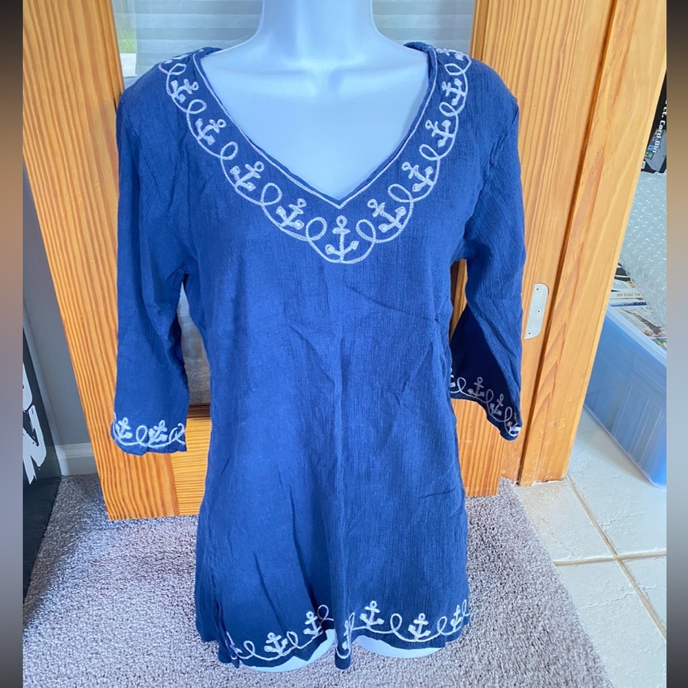 Nautical Beach Cover Up